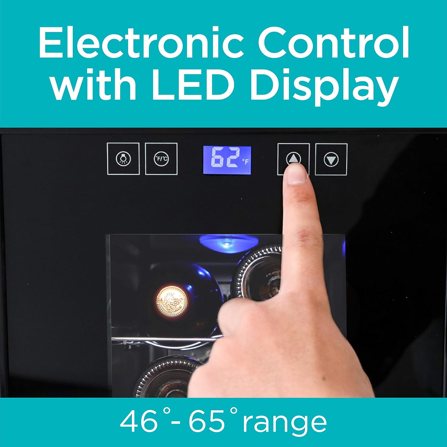 BLACK+DECKER BD60026 Wine Cellar with LED Display (8-Bottle Capacity)