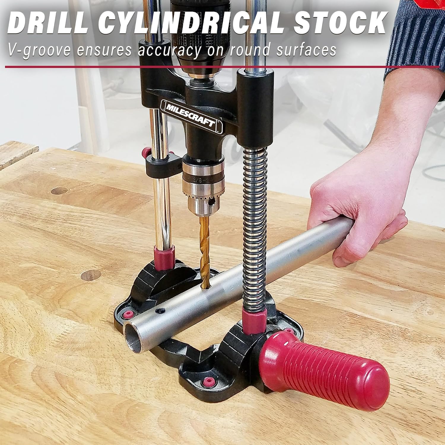 Milescraft 1318 DrillMate Portable Drillling Guide – Precision Drilling Jig Attachment for Drilling Angled or Straight Holes,Adjustable Attachment,Portable Drill Press with 3/8' Chuck,(Pack of 10)