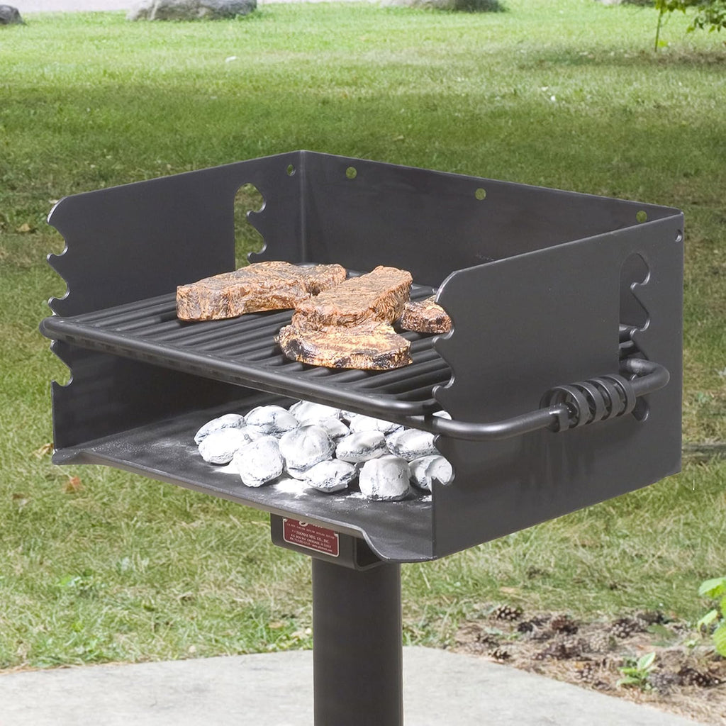 Pilot Rock Q-20 B2 Single Commercial Grade 20 Inch Park Style Charcoal Grill