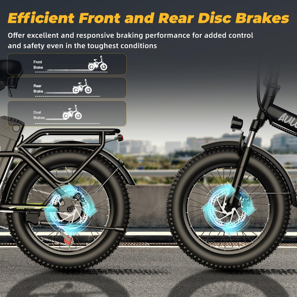 Foldable Electric Bike for Adults, 48V 20Ah Removable Lithium Battery up to 80Miles, 20' Fat Tire 1000W Peak Motor Dirt Ebike Adult Electric Bicycle for Commute Beach Mountain E Bike
