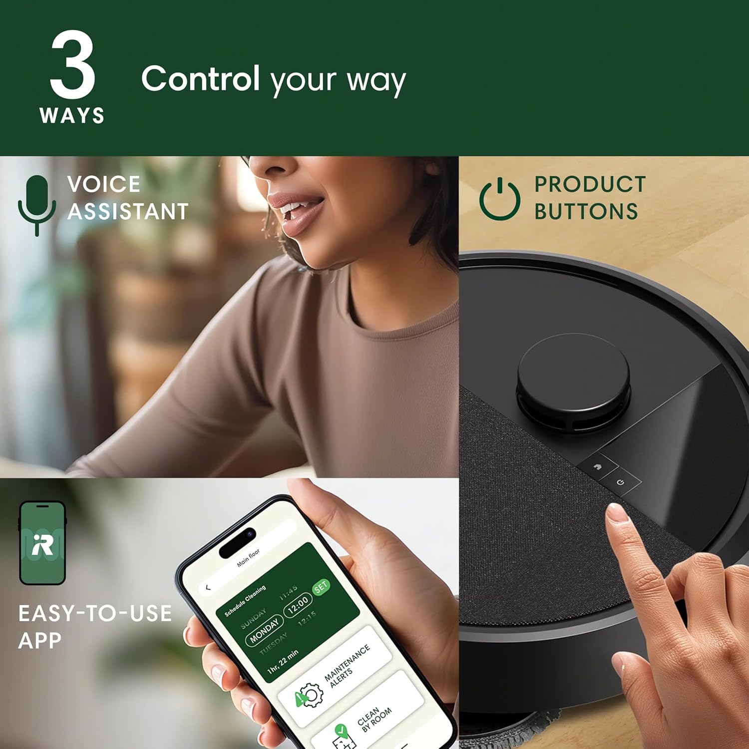 iRobot Roomba Plus 405 (G181) 2in1 Vacuum & Mop Robot with AutoWash Dock - Dual Spinning, Smart & Fast Mapping, Ideal for Pet Hair, Self-Empties 75 Days, Intense Suction, Pad Washing & Drying