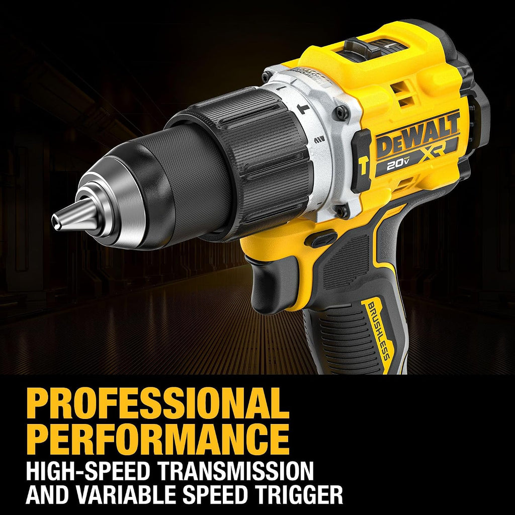 DEWALT 20V MAX XR Impact Driver and Hammer Drill Cordless Power Tool Combo Kit, Includes 2x 4ah POWERPACK Batteries and a Charger (DCK250QQ2)