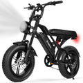 ESKUTE V100 Electric Bike for Adults, Electric Dirt Bike 1500W Peak Motor, All Terrain Dual Suspension E Bike 28MPH Top Speed, Ebike Up to 60 Miles Range, 16' Fat Tire, 48V13Ah Battery, 7-Speed