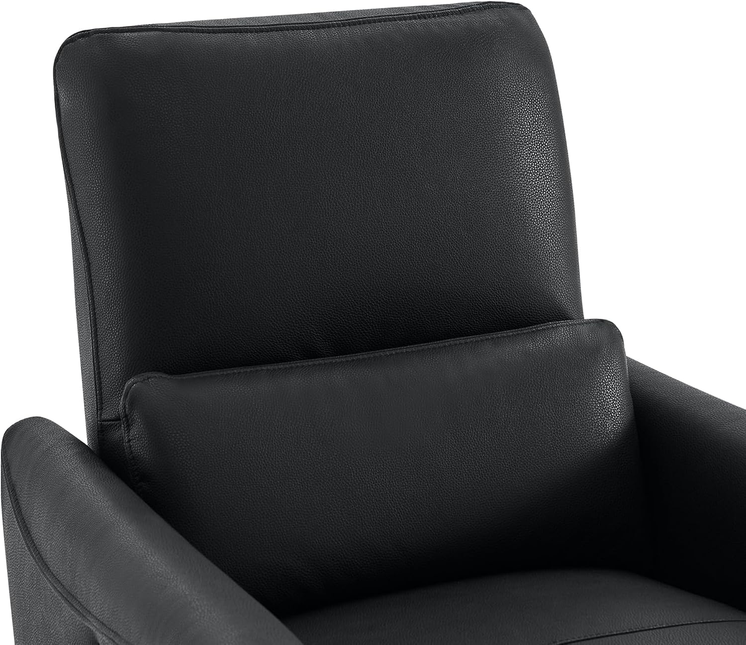 CHITA Power Recliner Chair Swivel Glider, FSC Certified Upholstered Faux Leather Living Room Nursery Reclining Sofa Chair with Lumbar Support, Black