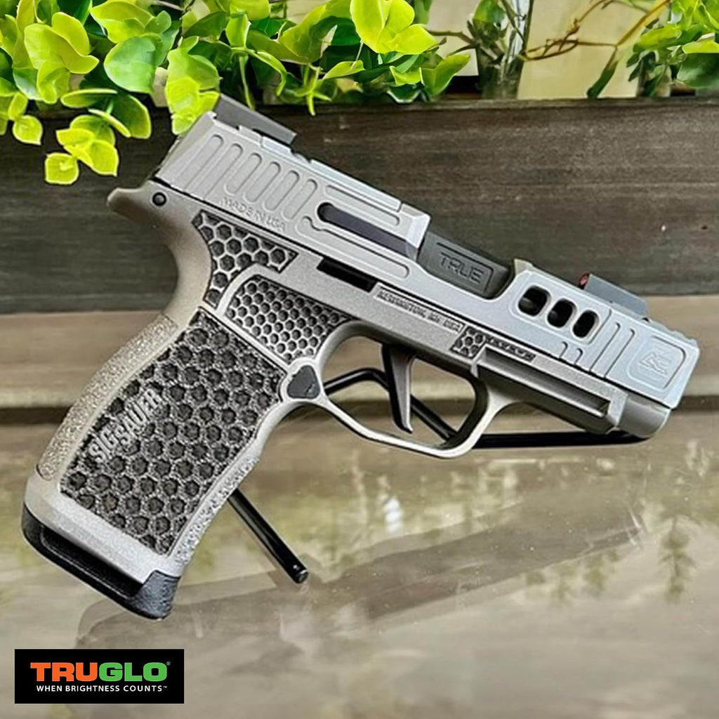 Truglo TFX PRO Handgun Sight, Glowing Shock Proof Tritium and Fiber Optic Night Sight for Handguns, Compact, Durable, and Snag Free Sight