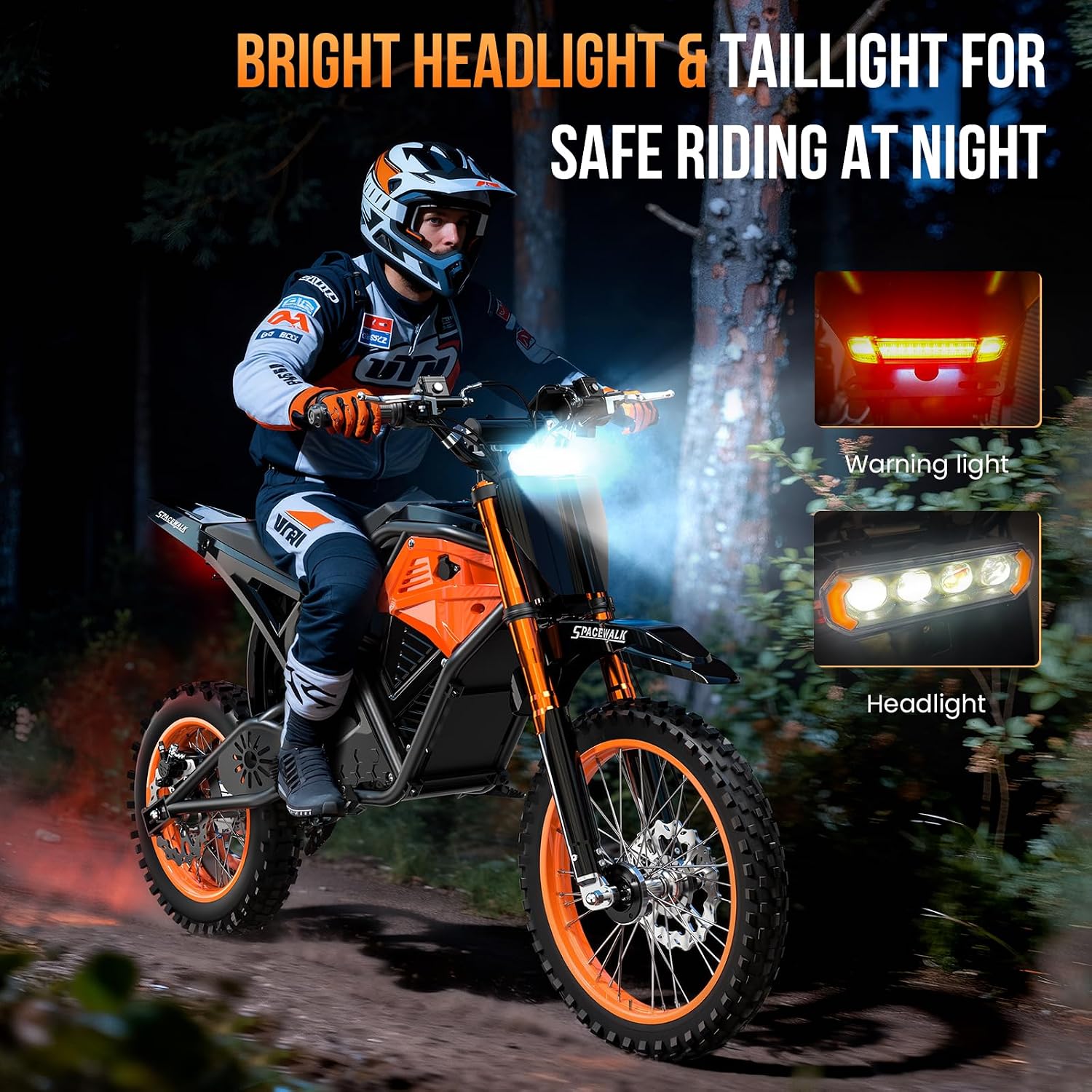 EILLEO Electric Dirt Bike for Adults Teens 48V, E Dirtbike Ebike with 3000W Motor, Electric Motorcycle with 14'/12' Fat Tire, 37.5MPH Hydraulic Brakes & Full Suspension, Fit Age 13+