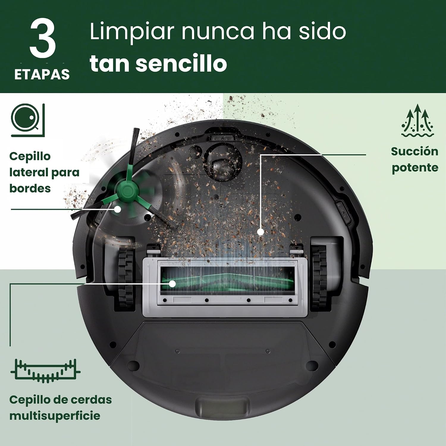 iRobot Roomba 104 Vac Robot Vacuum - Intense Power-Lifting Suction, Smart & Fast Home Mapping, Ideal for Pet Hair, LiDAR Navigation, Multi-Surface Cleaning, Cleans in Neat Rows, Self-Charging