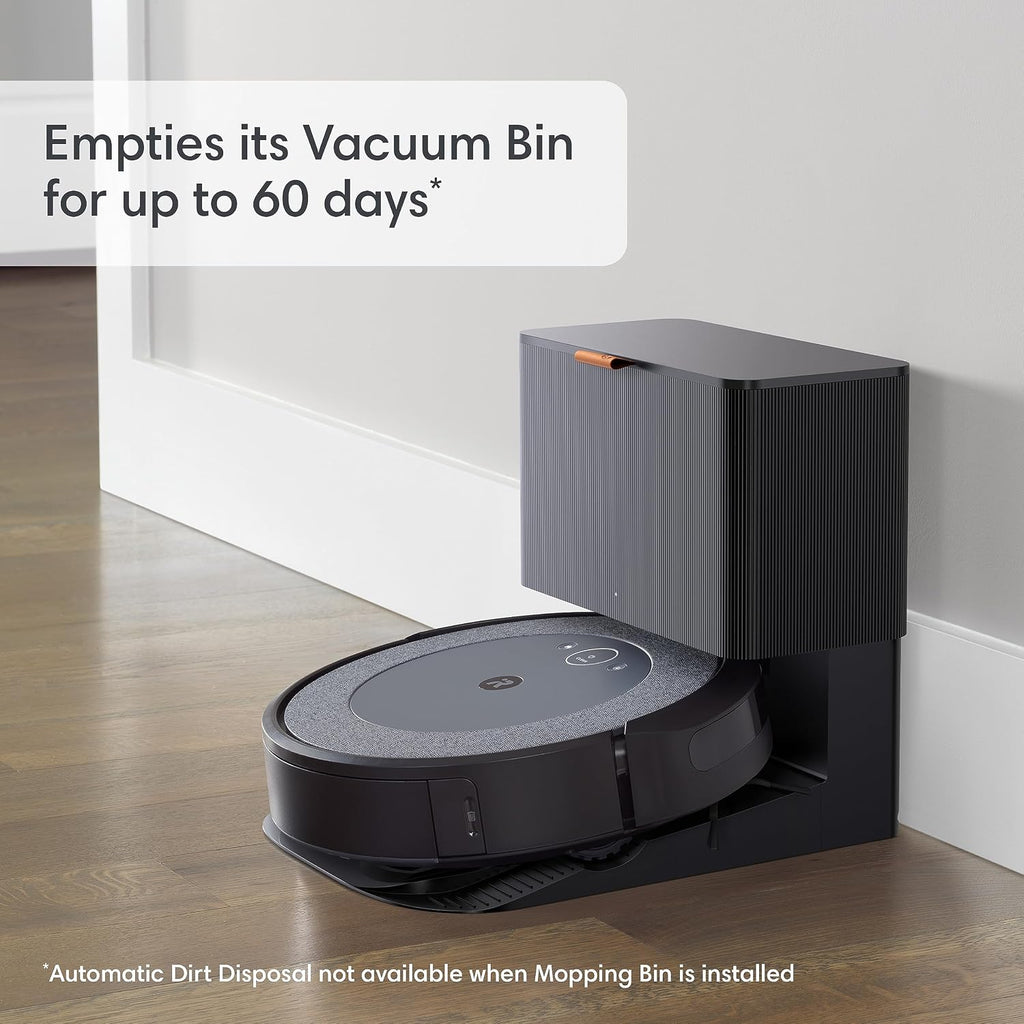 iRobot Roomba Combo i5+ Self-Emptying Robot Vacuum and Mop, Clean by Room with Smart Mapping, Empties Itself for Up to 60 Days, Works with Alexa, Personalized Cleaning OS