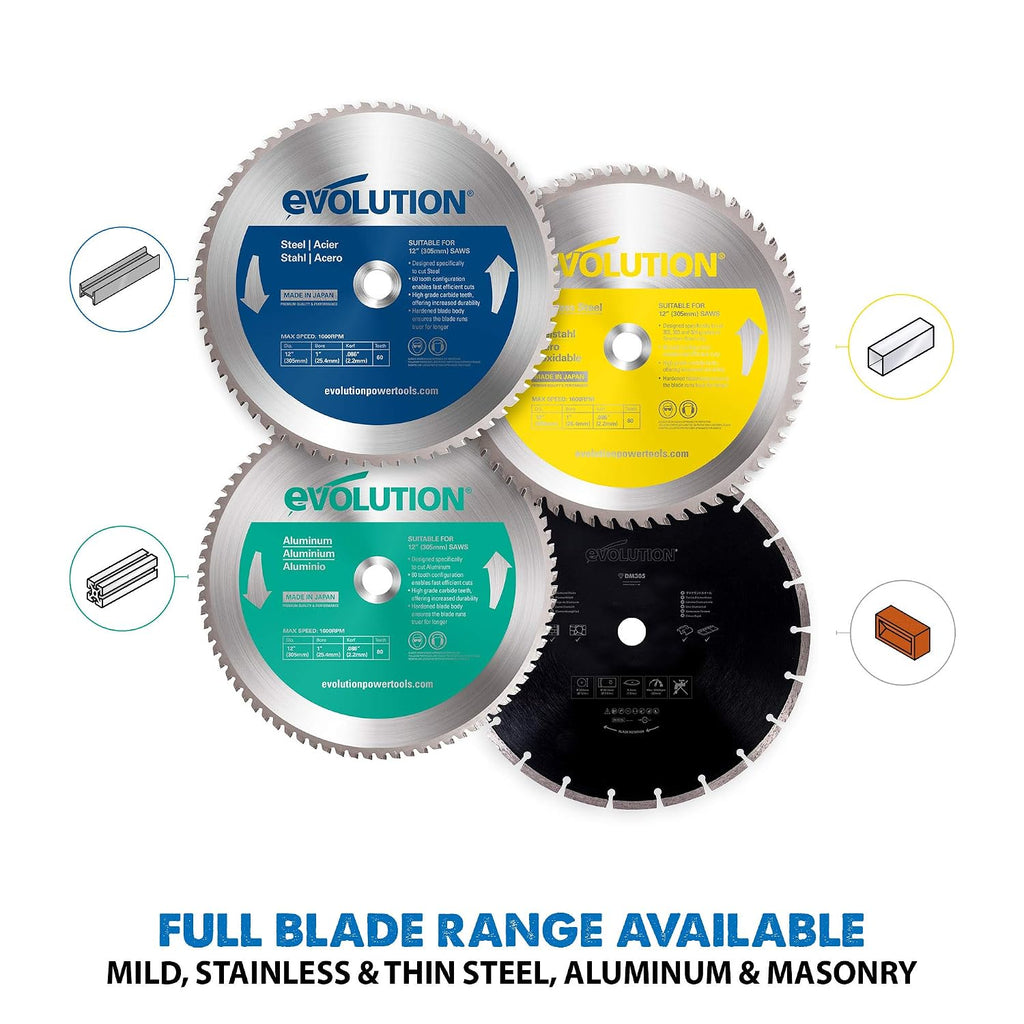 Evolution Power Tools 12BLADEST Steel Cutting Saw Blade, 12-Inch x 60-Tooth