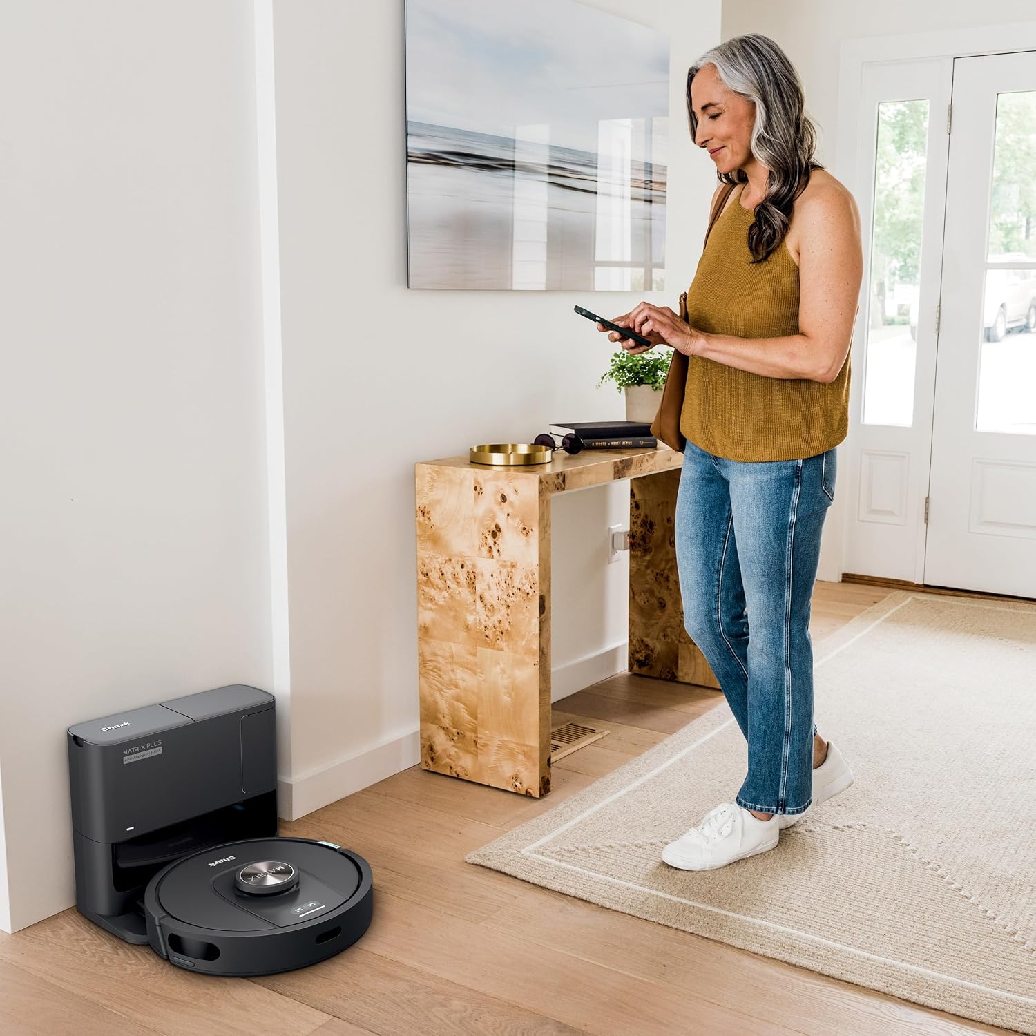 Shark UR2360S Ultra Robot Vacuum, with Matrix Clean, Precision Mapping, 30-Day Capacity HEPA Bagless Self Empty Base, Self-Cleaning Brushroll Perfect for Pet Hair, WiFi, Black (Renewed)
