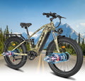 Electric Bike for Adults, 5000𝕨 Dual Motor E-Bike, 60V 32AH Long Range Dirt Bike, Fat Tire Hunting Ebike for All Terrain, Full Suspension Electric Bicycle