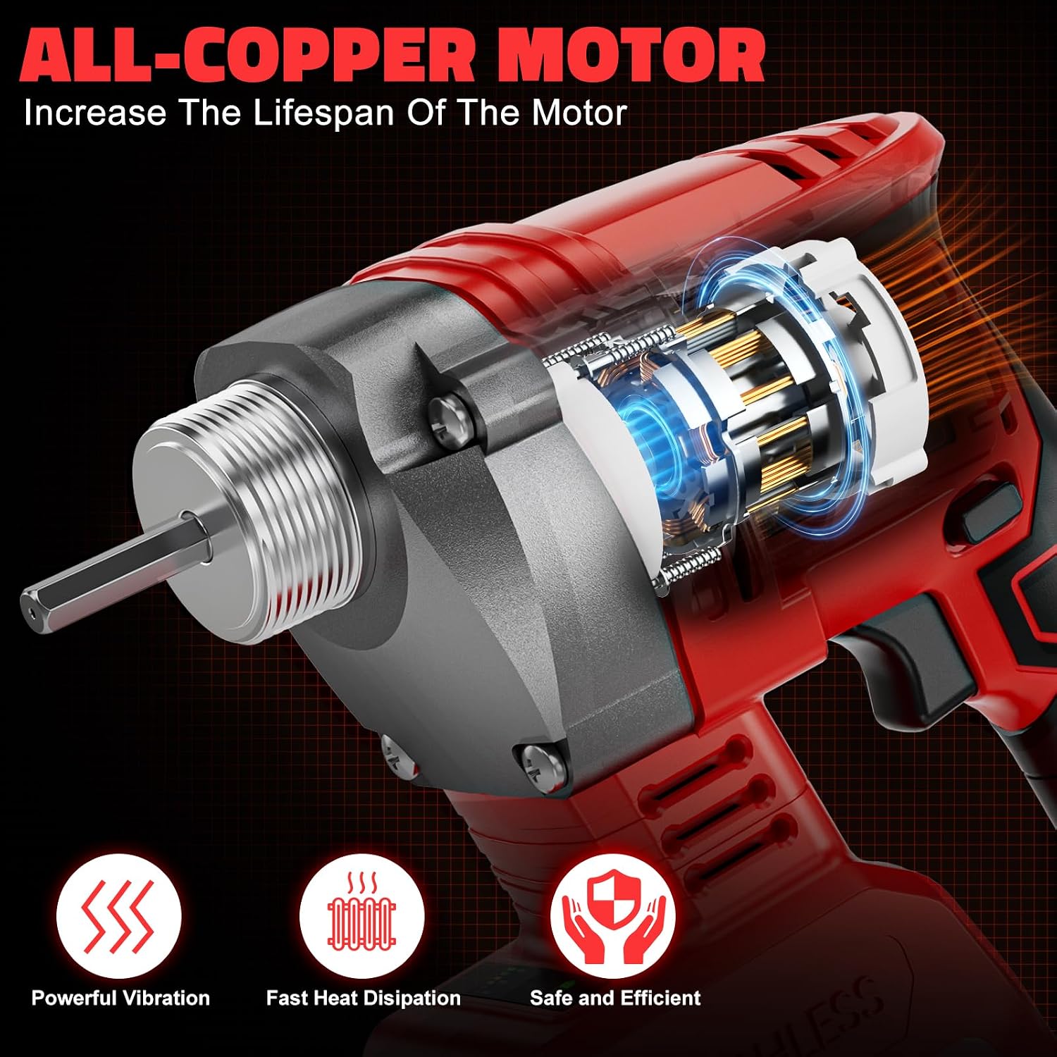 LIVOWALNY Handheld Concrete Vibrating Tool Compatible with Milwaukee 18V Battery (No Battery), 600W Cordless Electric Concrete Vibrator with 3.8ft Shaft Rod, 6000RPM Portable Vibrarator Remove Bubble
