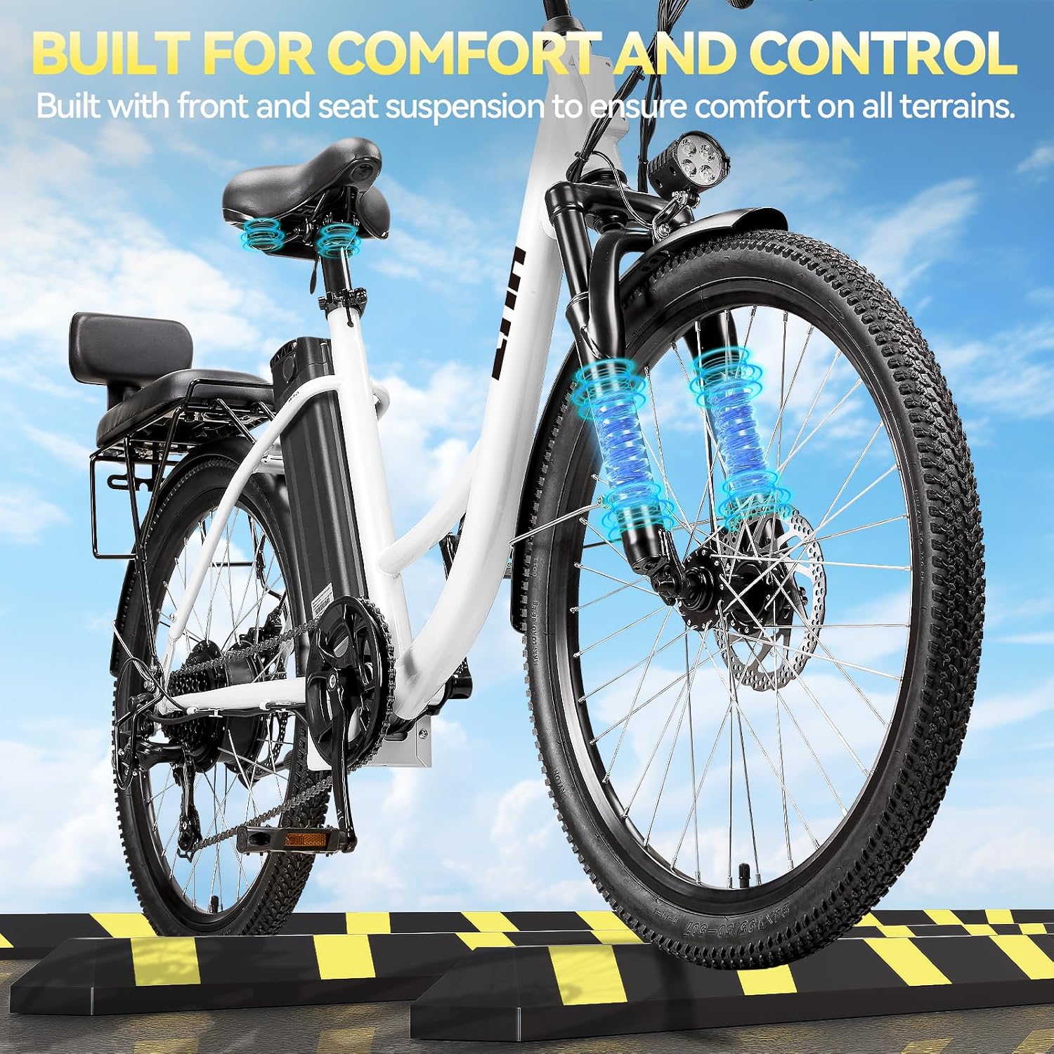 ZNH 24' Electric Bike for Adults with Peak 1000W Motor & 48V 940.8 Wh Removable Battery, Up to 90Miles 23+ MPH Step Thru Electric Bicycle, Commuter E Bikes with 7-Speed, UL 2849 Certified