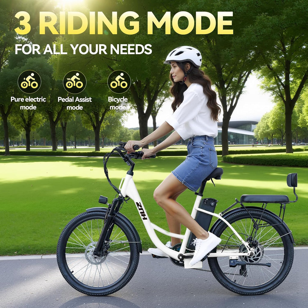 ZNH 24' Electric Bike for Adults with Peak 1000W Motor & 48V 940.8 Wh Removable Battery, Up to 90Miles 23+ MPH Step Thru Electric Bicycle, Commuter E Bikes with 7-Speed, UL 2849 Certified