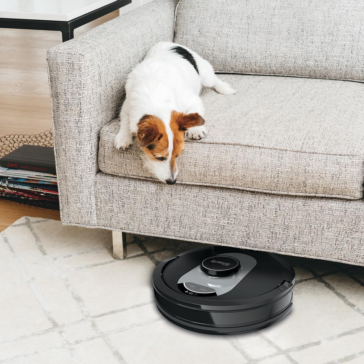Shark UR2500SR AI Ultra Robot Vacuum with Self-Empty Base, Bagless, 30-Day Capacity, LIDAR Navigation, Compatible with Alexa, WiFi Connected, Black
