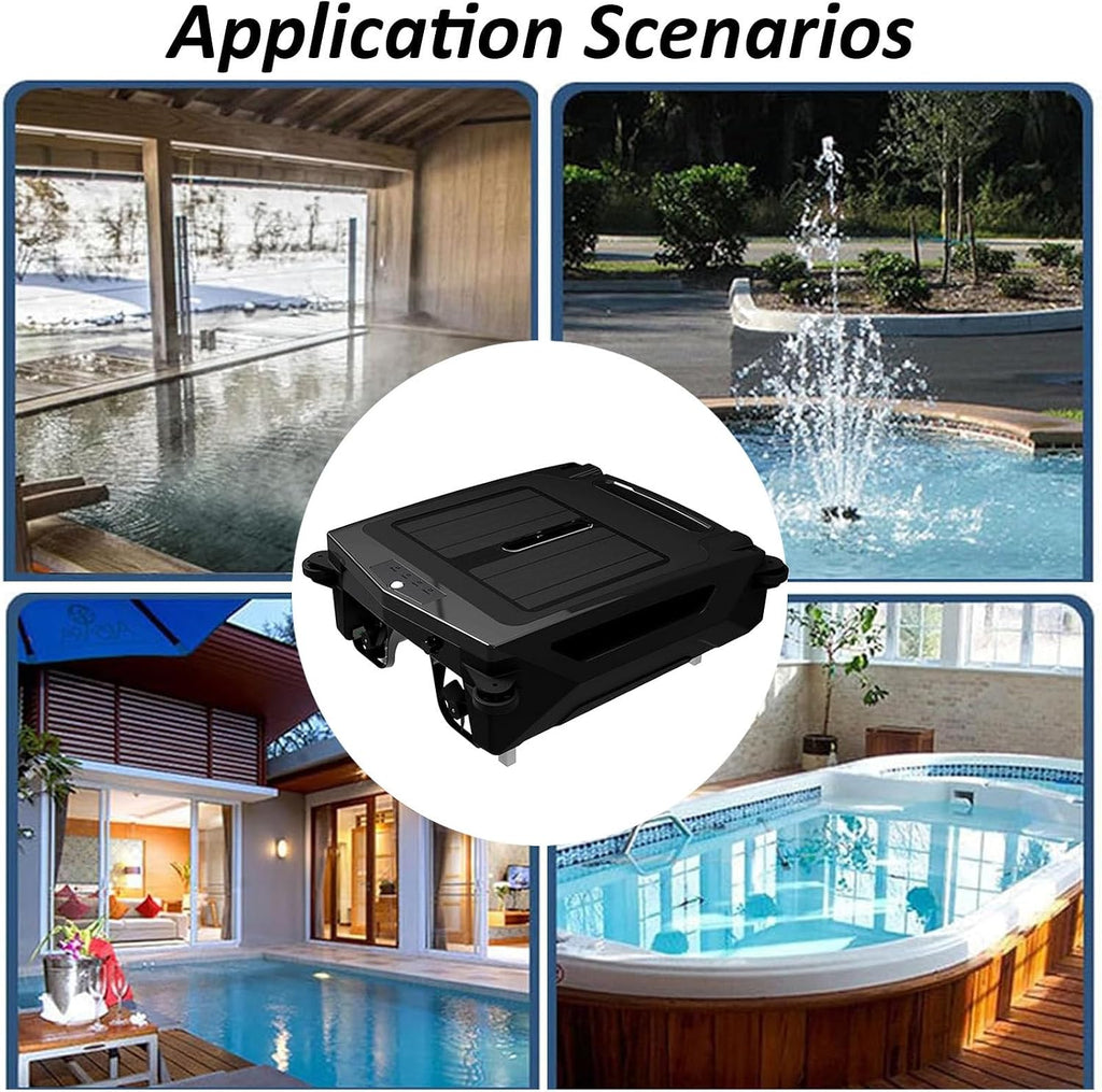 Solar Pool Skimmer, 2 Modes,Dual Charging Modes, Smart Obstacle Avoidance, for All Swimming Pool Types