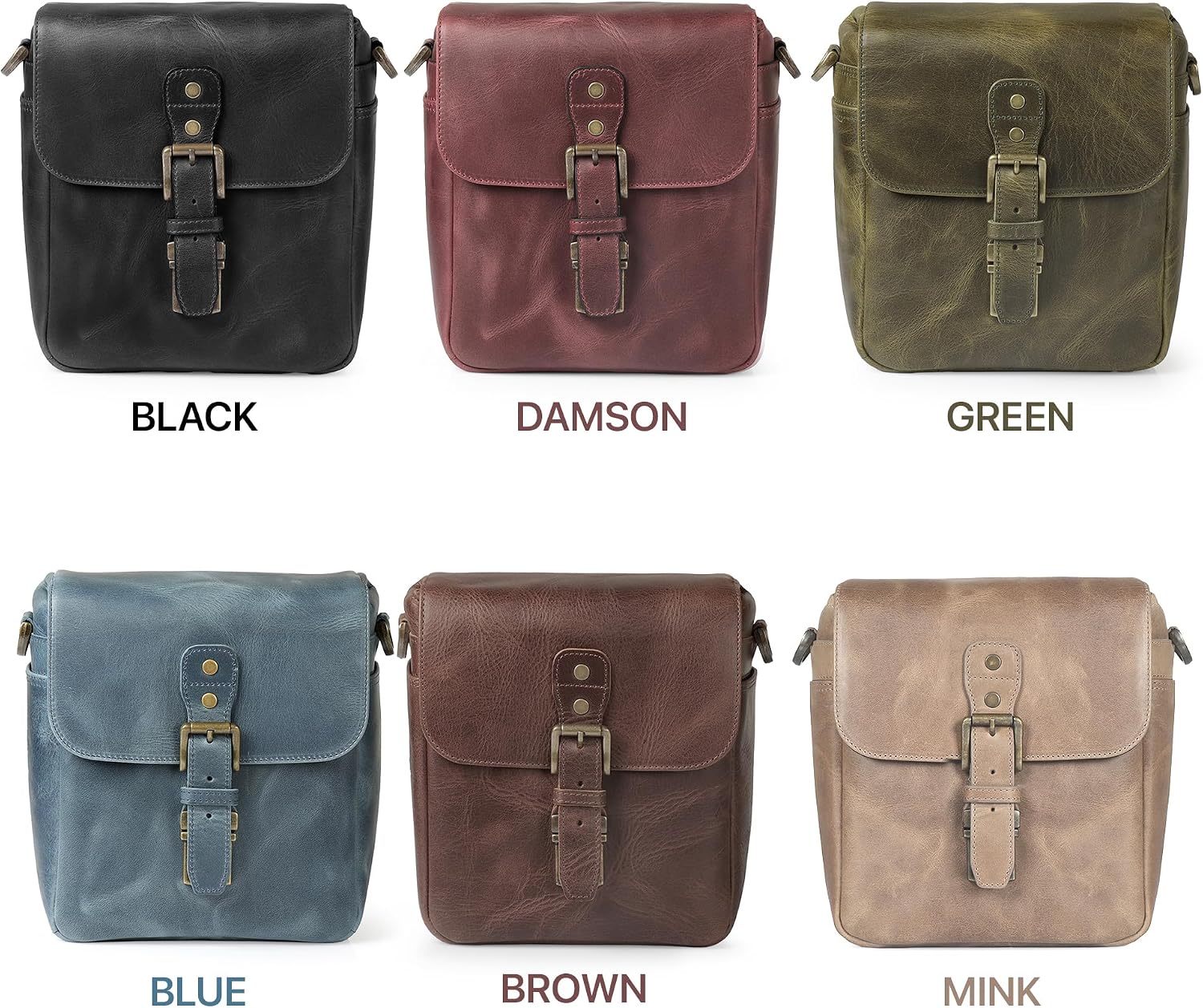 MegaGear Genuine Leather Camera Messenger Bag Mirrorless Portable electronic device cover