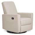 Evolur Raleigh Upholstered Manual Glider Recliner– Rocking & 360° Swivel with Smooth Glide – Greenguard Gold & FSC Certified – Modern Nursery and Living Room Chair in Light Sand