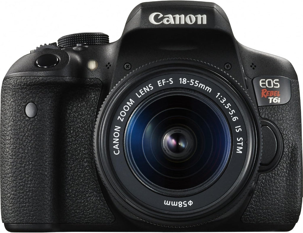 Canon EOS Rebel T6i Digital SLR with EF-S 18-55mm is STM Lens - Wi-Fi Enabled
