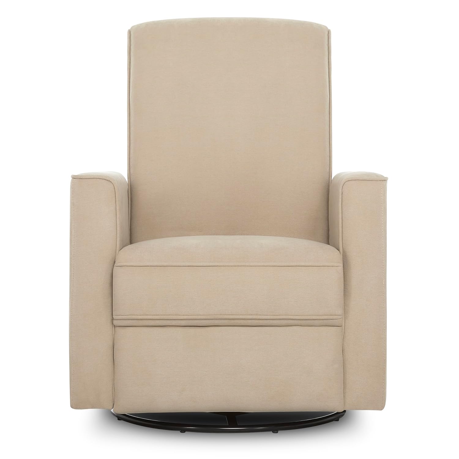 Evolur Harlow Upholstered Power Glider Recliner with USB Charging – Rocking & 275° Swivel with Smooth Glide – Greenguard Gold & FSC Certified – Modern Nursery and Living Room Chair in Tan
