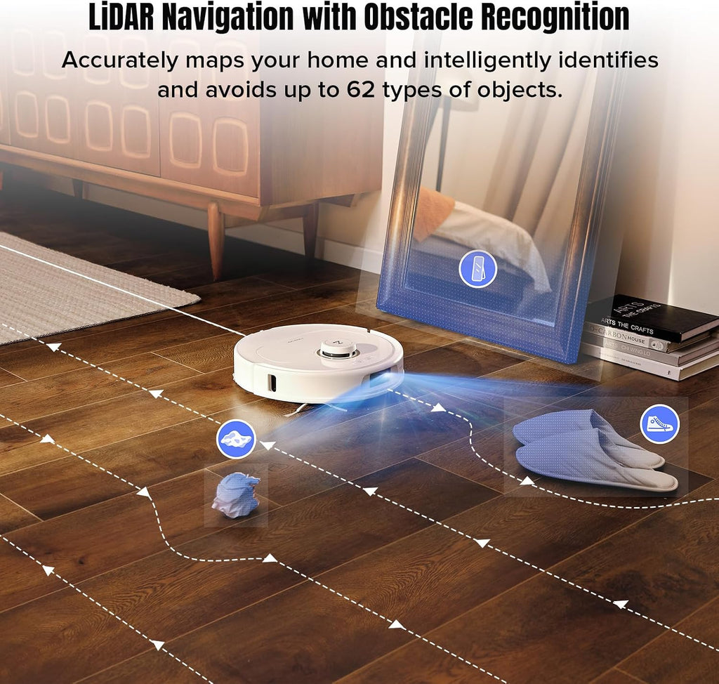 roborock Qrevo MaxV Robot Vacuum and Mop, FlexiArm Design, Hot Water Re-Wash & Re-Mop, Auto-Drying, Self-Emptying, 7000Pa Suction, Built-in Voice Assistant, Smart Obstacle Avoidance(Refurbished)