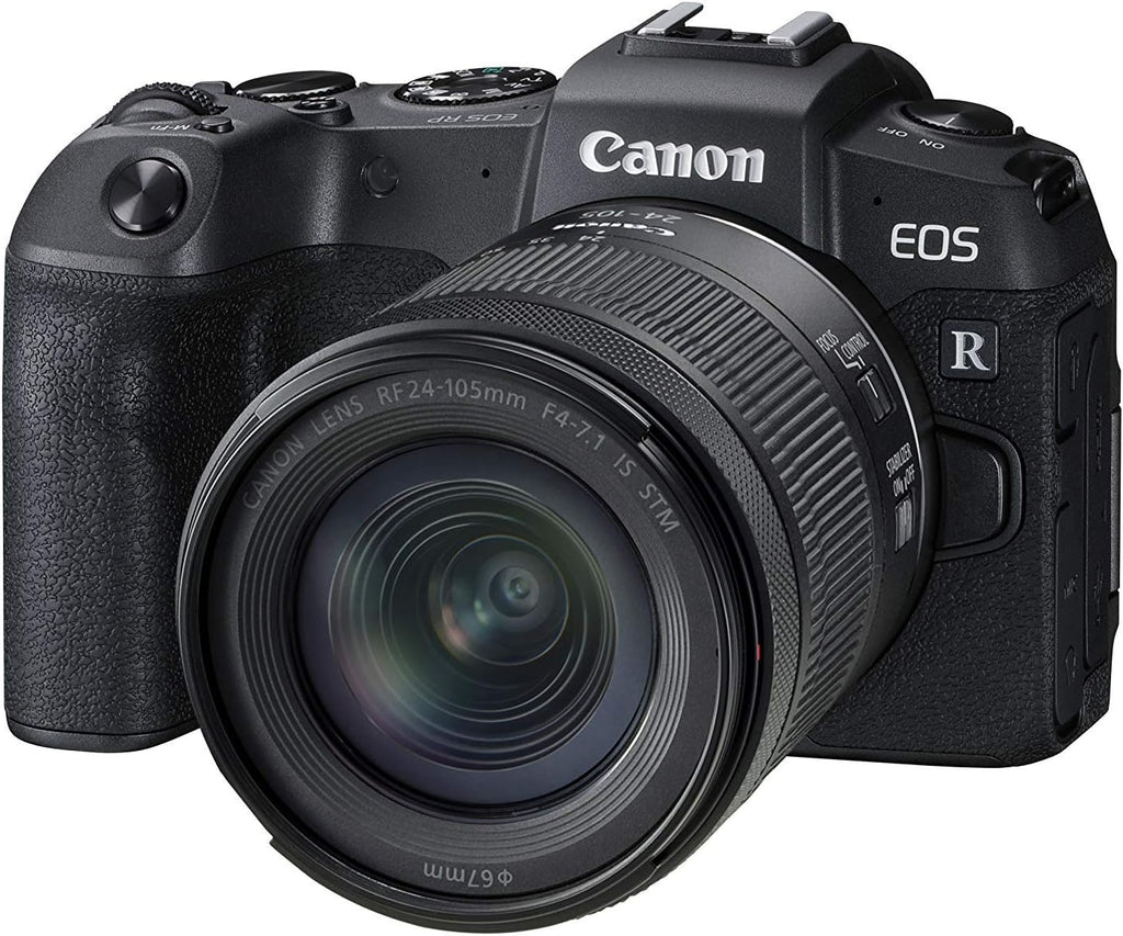 Canon EOS RP Full-Frame Mirrorless Interchangeable Lens Camera + RF24-105mm Lens F4-7.1 is STM Lens Kit- Compact and Lightweight for Traveling and Vlogging, Black (3380C132) (Renewed)
