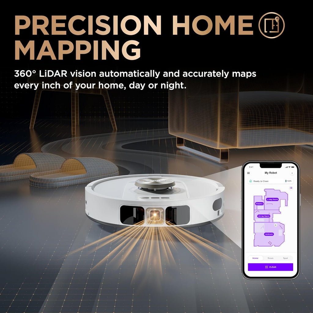 Shark PowerDetect | 2-in-1 Robot Vacuum & Mop for Carpets & Hard Floors | Powerful Suction & Mopping for Pet Hair | Self-Empty & Self-Clean NeverTouch Pro Base | 60-Day Capacity | White | AV2800ZE