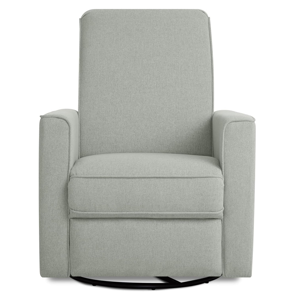 évolur Harlow Upholstered Power Glider Recliner with USB Charging – Rocking & 275° Swivel with Smooth Glide – Greenguard Gold & FSC Certified – Modern Nursery and Living Room Chair in Light Grey