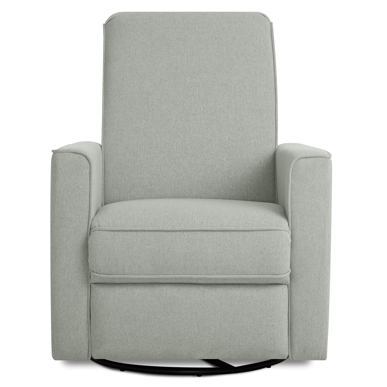 évolur Harlow Upholstered Power Glider Recliner with USB Charging – Rocking & 275° Swivel with Smooth Glide – Greenguard Gold & FSC Certified – Modern Nursery and Living Room Chair in Light Grey