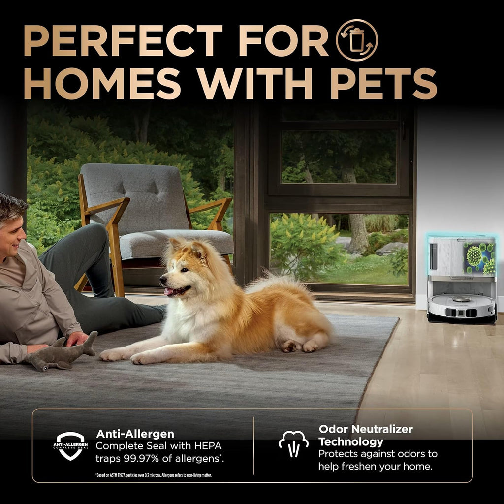 Shark Robot Vacuum & Mop, PowerDetect NeverTouch Pro, Self-Empty, Self-Refill with Self-Clean Pad Wash & Dry, 60-Day Debris Capacity, 30-Day Refill Tank, 5 PowerDetect Technologies, AV2800ZE (Renewed)