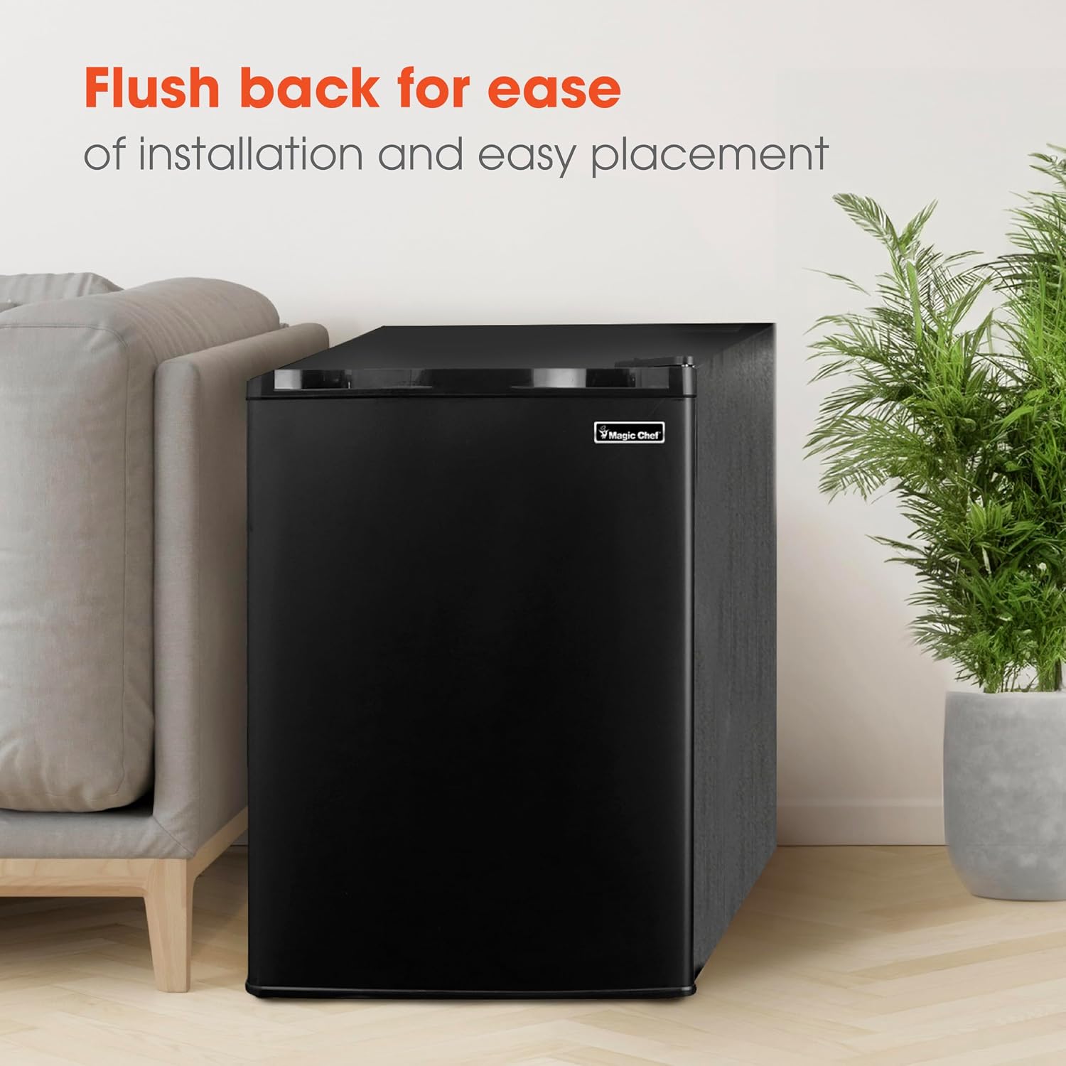 Magic Chef 2.6-cu. ft. Mini Fridge in Black, Small Compact All Refrigerator with No Freezer for Bedroom, Apartment, Dorm Room, Office