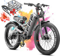 2026 eAhora Romeo Pro 3/2 50-46 Mph Electric Bike for Adults, 5600W/4000W/2500W Dual Motor Ebike 60V 80Ah/52V 70Ah Battery 200 Miles Long Range, 26*4.0'/20*4.5' Fat Tire, Full Suspension, All Terrain