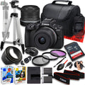 Canon EOS R50 Mirrorless Camera with RF-S 18-45mm f/4.5-6.3 is STM Lens + 64 GB Memory + Extra Battery + Camera Case + Tripod + More (19pc Bundle) (Renewed)