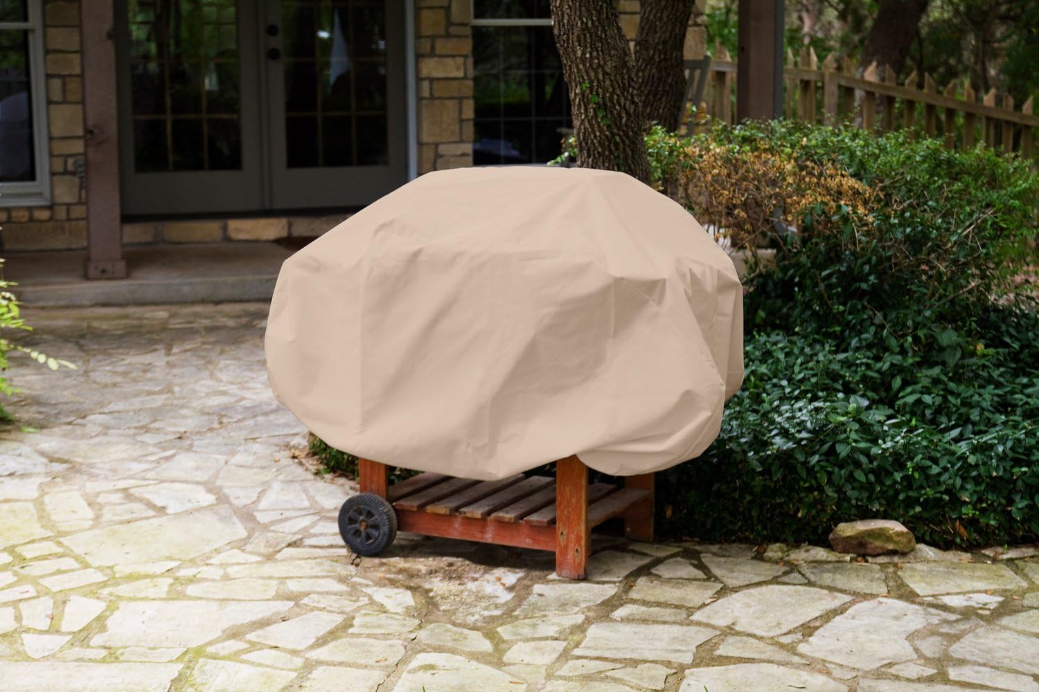 KoverRoos Weathermax 43062 Medium Barbecue Cover, 23-Inch Diameter by 53-Inch Width by 35-Inch Height, Toast