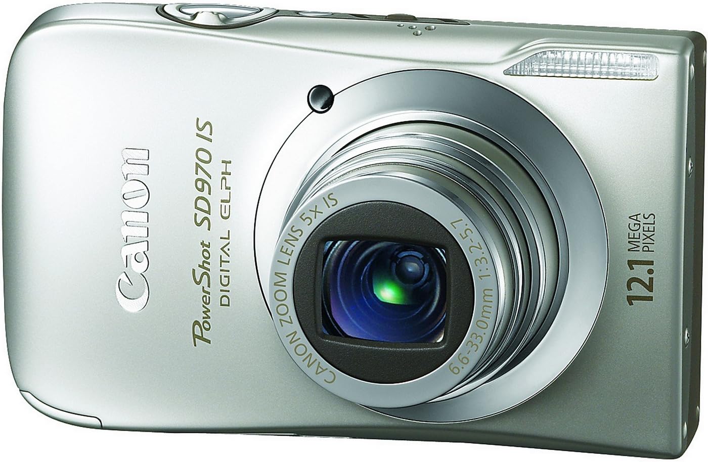 Canon PowerShot SD970IS 12.1 MP Digital Camera with 5x Optical Zoom and 3.0-inch LCD (Silver)