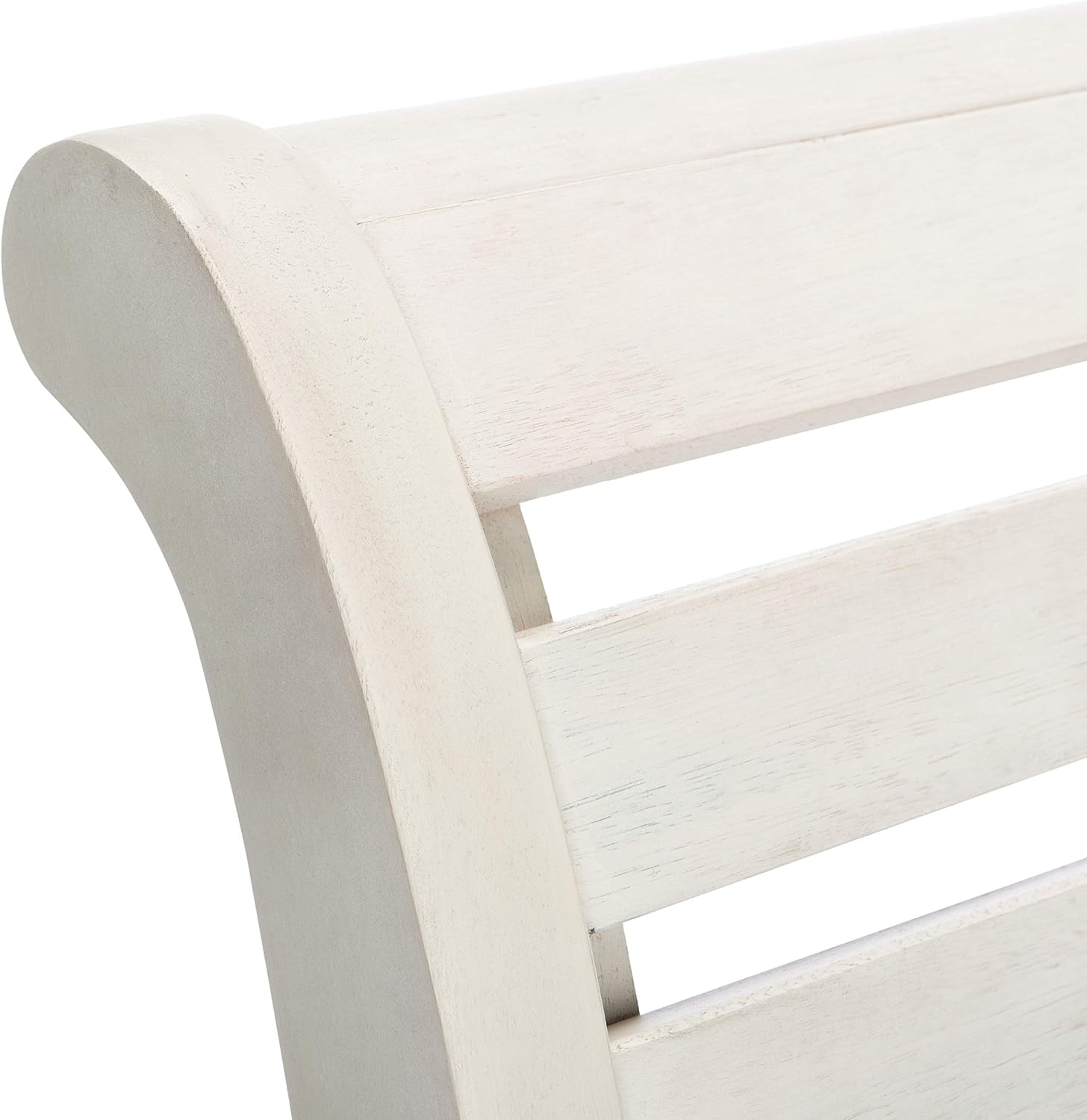 SAFAVIEH Outdoor - Sonora Rocking Chair - White Washed - Solid Wood - Transitional British Slatted Design - Ideal for Patio, Deck, Porch, Backyard, 17.7' Seat Height (PAT7016C)