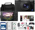 Sony Cyber-Shot RX100 VII Digital Camera (DSC-RX100M7) – 20.1MP 1-Inch Stacked CMOS Sensor | ZEISS 24–200mm Zoom Lens + 64GB Card + Case + NP-BX1 Battery + Card Reader and More