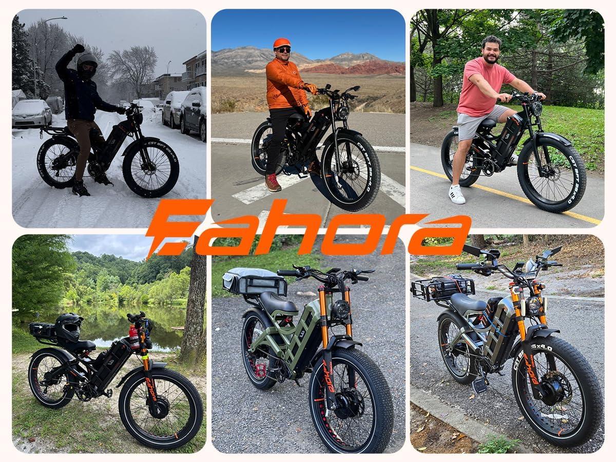 2026 eAhora Romeo Pro 3/2 50-46 Mph Electric Bike for Adults, 5600W/4000W/2500W Dual Motor Ebike 60V 80Ah/52V 70Ah Battery 200 Miles Long Range, 26*4.0'/20*4.5' Fat Tire, Full Suspension, All Terrain