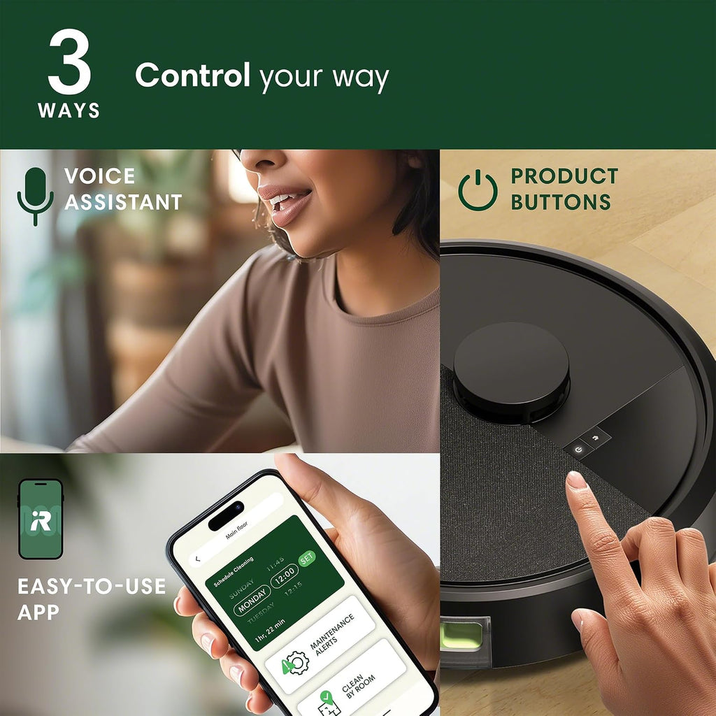 iRobot Roomba 105 Vac Robot Vacuum with AutoEmpty Dock - Self-Empties for 75 Days, Easy to use, Intense Power-Lifting Suction, LiDAR Navigation, Multi-Surface Cleaning, Cleans in Neat Rows