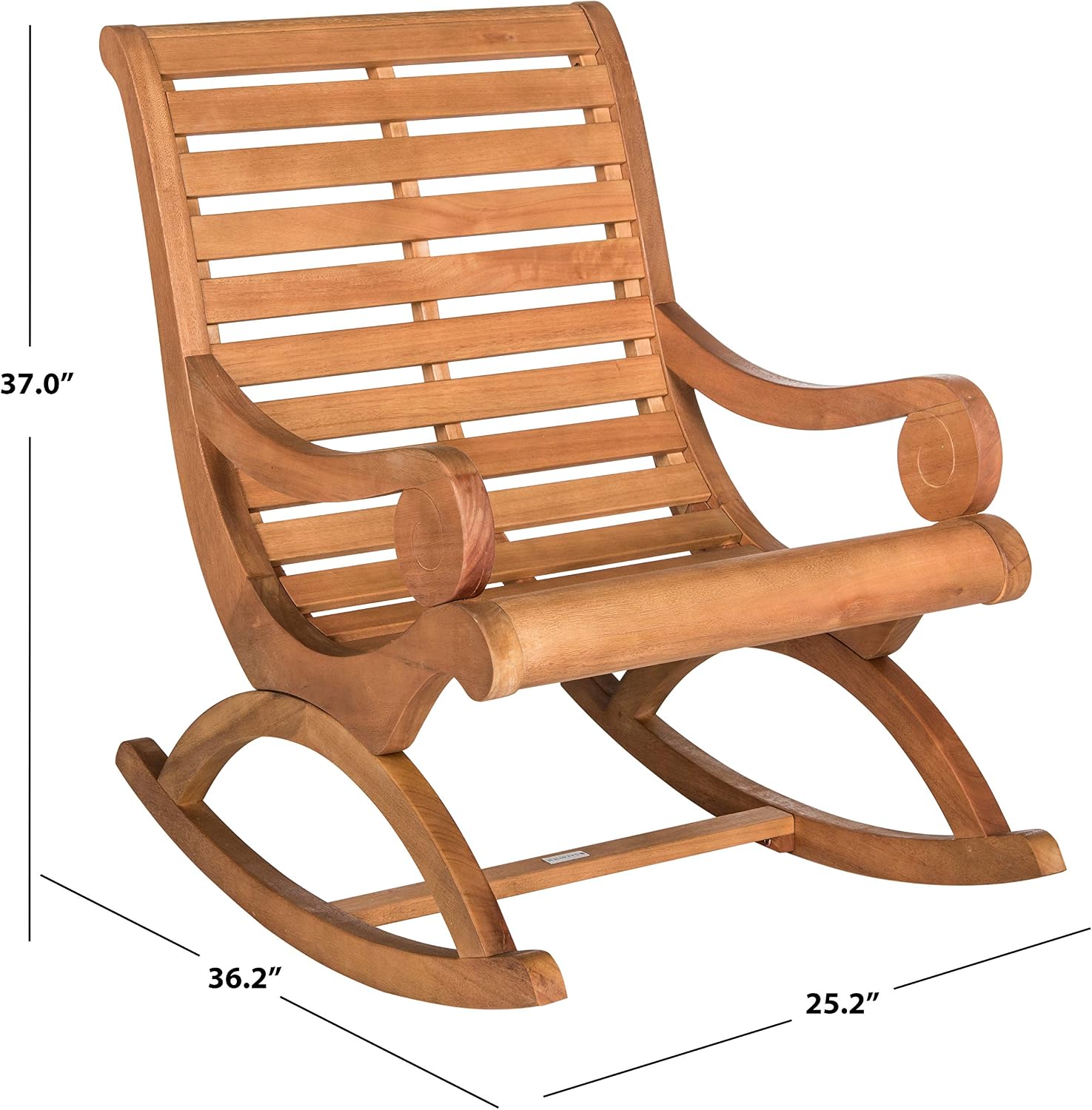 Safavieh Outdoor Collection Sonora Rocking Chair, Teak Brown