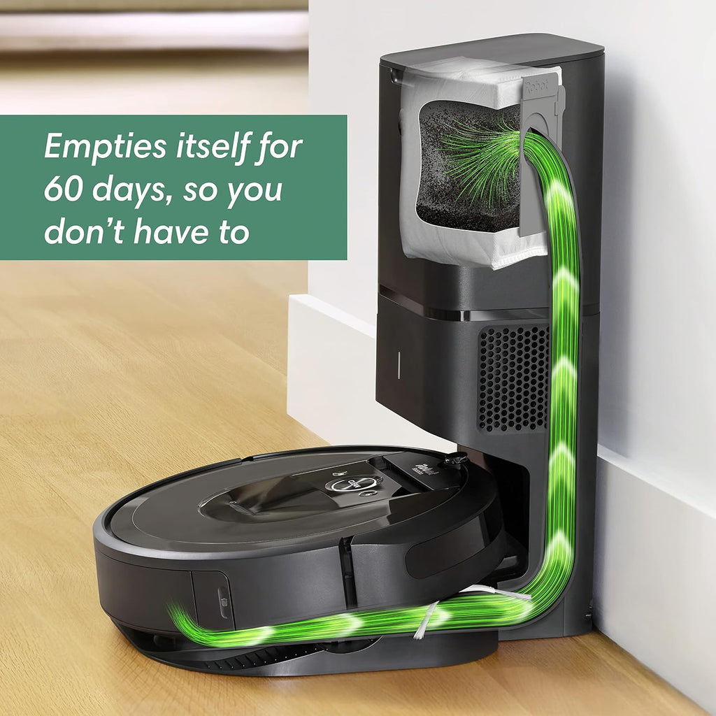 iRobot Roomba i7+ (7550) Robot Vacuum with Automatic Dirt Disposal- Empties Itself, Wi-Fi Connected, Smart Mapping, Works with Alexa, Ideal for Pet Hair, Carpets, Hard Floors