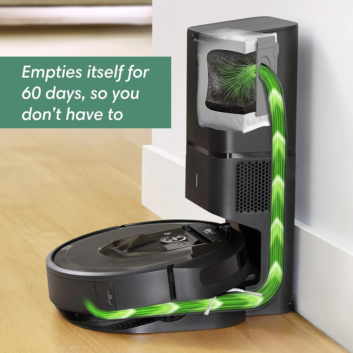 iRobot Roomba i7+ (7550) Robot Vacuum with Automatic Dirt Disposal- Empties Itself, Wi-Fi Connected, Smart Mapping, Works with Alexa, Ideal for Pet Hair, Carpets, Hard Floors