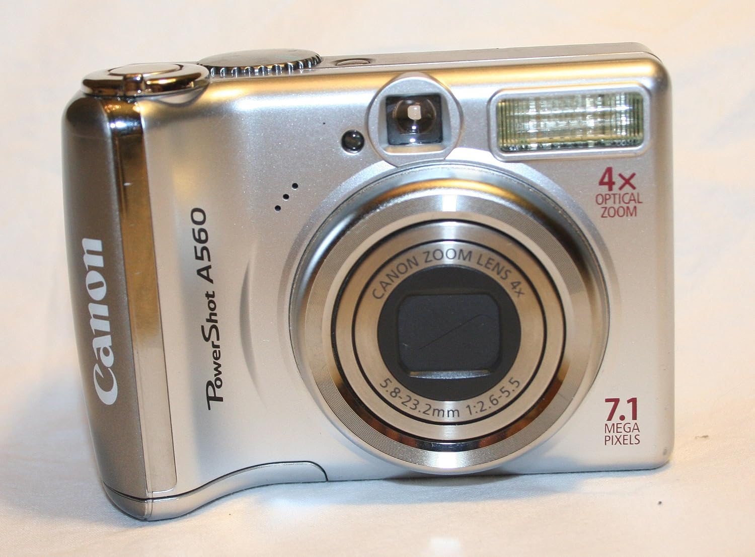 Canon PowerShot A560 7.1MP Digital Camera with 4x Optical Zoom (OLD MODEL), Silver (Renewed)