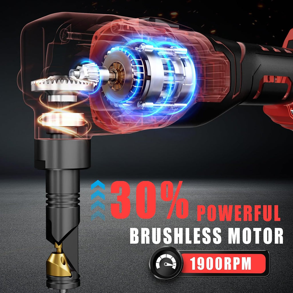 MtiolHig Cordless Metal Nibbler Compatible with Milwaukee 18V Battery (No Battery), 18-Gauge Electric Nibbler with Assist Handle & 2 Blades, 1900RPM Brushless Metal Cutter for Stainless Steel