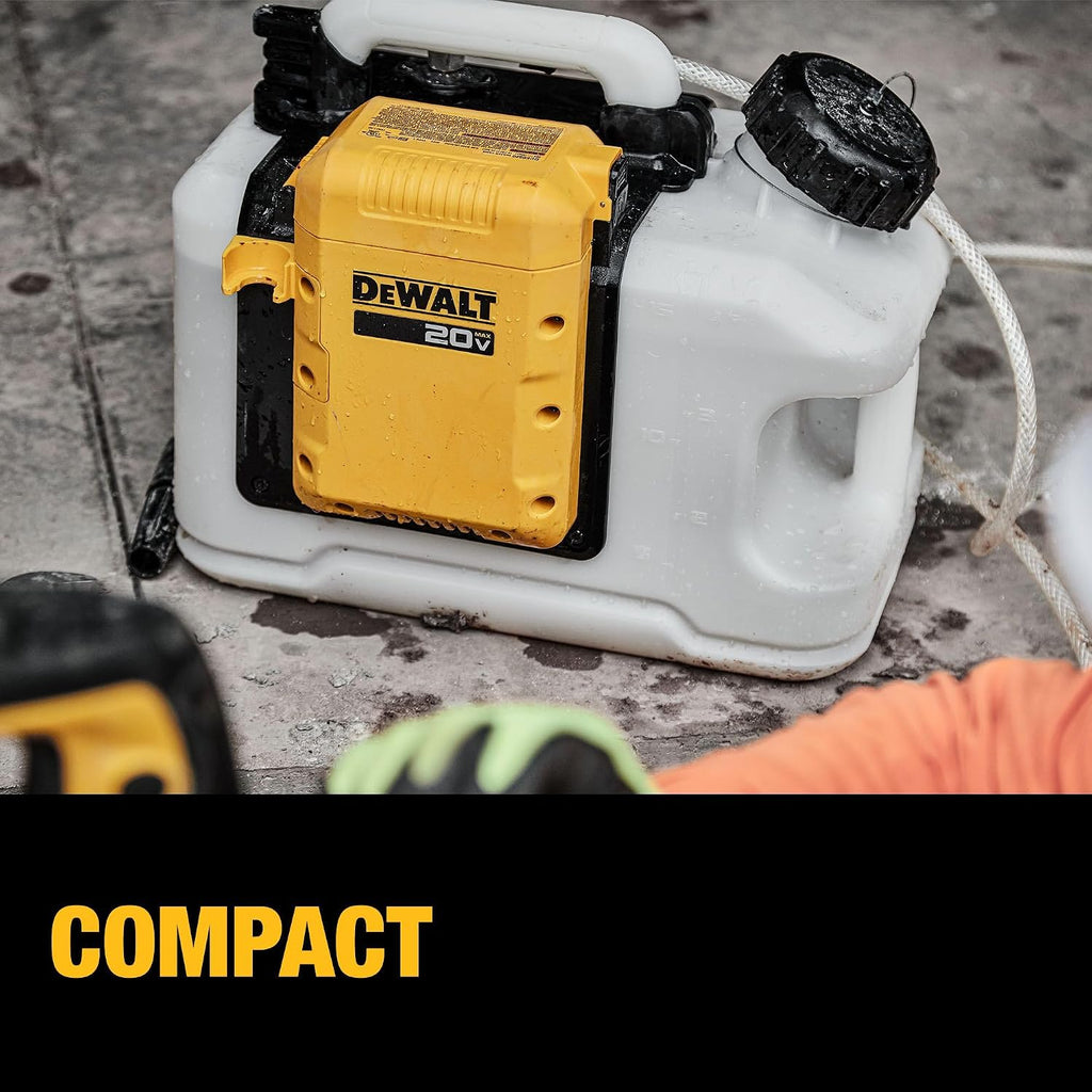 DEWALT 20V MAX Powered Portable Water Tank for Job Sites, Water Based Dust Suppression, 4 Gallons (15L), Battery Not Included (DCE6820B)