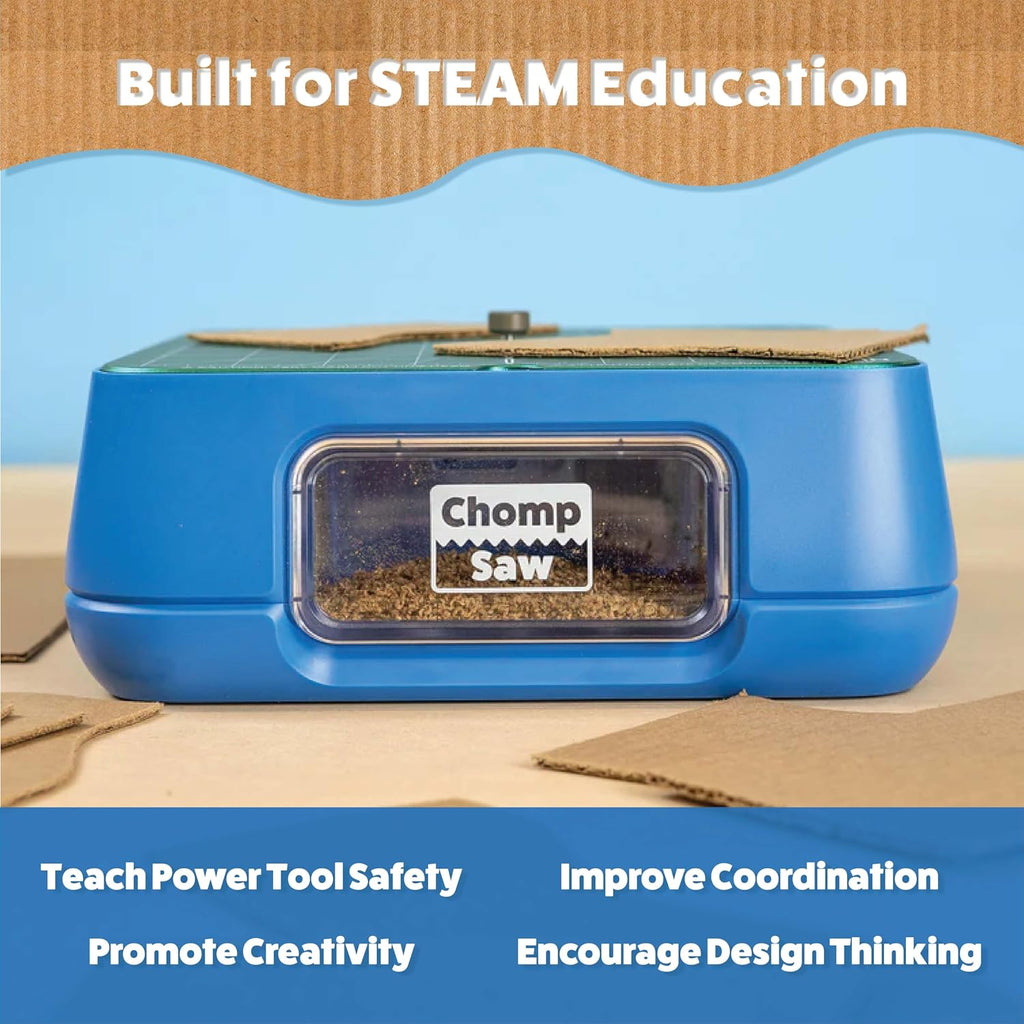 ChompSaw | The Original Kid-Safe Power Tool for Cutting Cardboard | STEM + STEAM Educational Toy for Boys and Girls Ages 5+ | Upcycle Cardboard for Hands-On Learning & Creative Projects