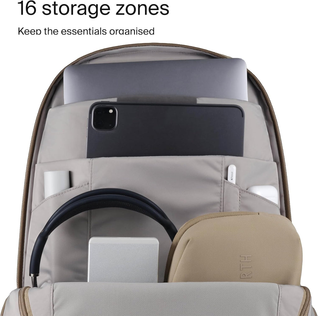 Urth Arkose 20L Modular Backpack + 3.7L Camera Insert - Water Resistant, Anti-Theft, Recycled Bag for DSLR/SLR/Mirrorless, 13-16 Inch Laptop in Beige