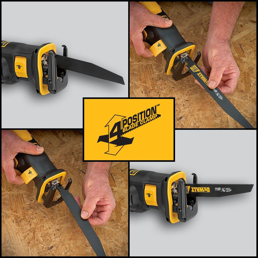 DEWALT 20V MAX XR Reciprocating Saw Cordless, Brushless, Compact,Variable Speed, Pivoting Head, LED Light, Tool Only (DCS367B)