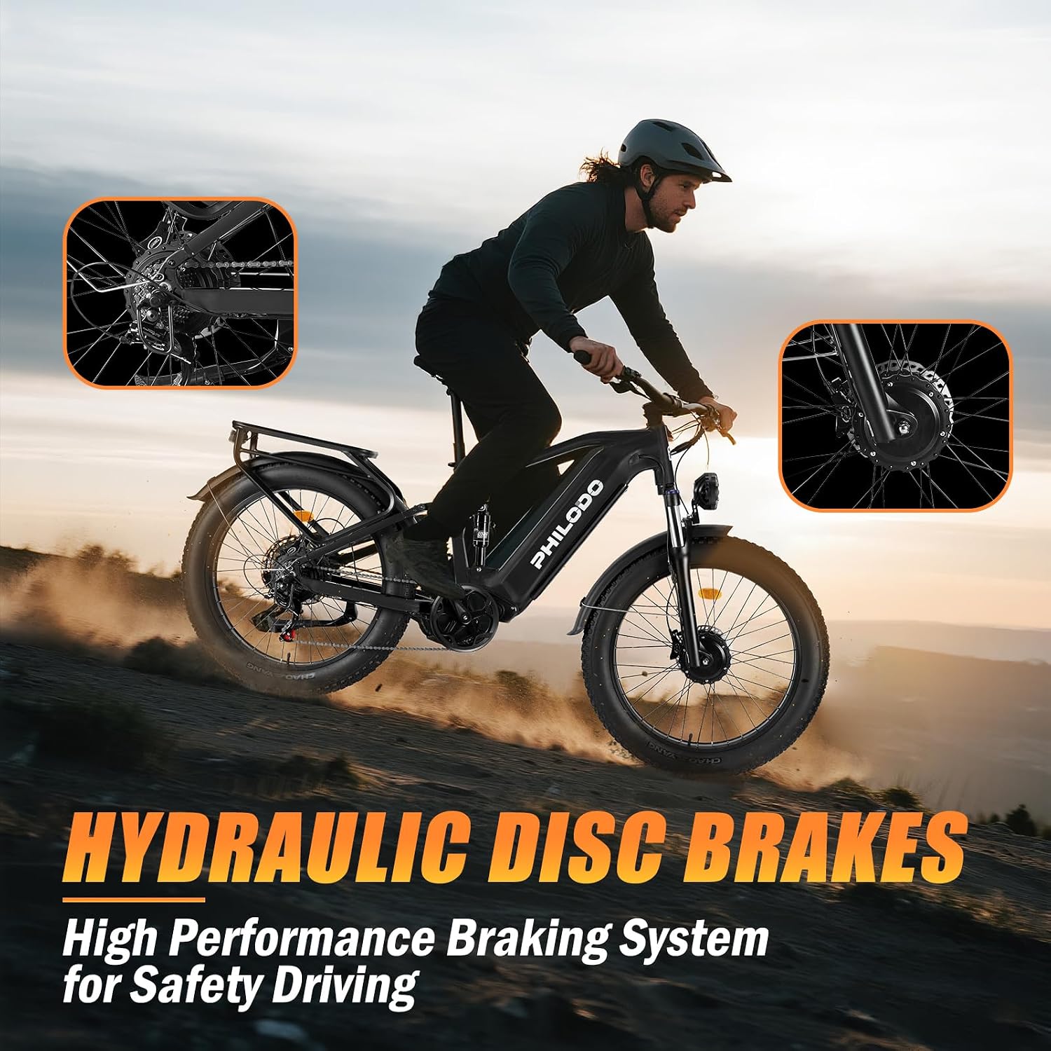 Electric Bike for Adults, 5000𝕨 Dual Motor E-Bike, 60V 32AH Long Range Dirt Bike, Fat Tire Hunting Ebike for All Terrain, Full Suspension Electric Bicycle