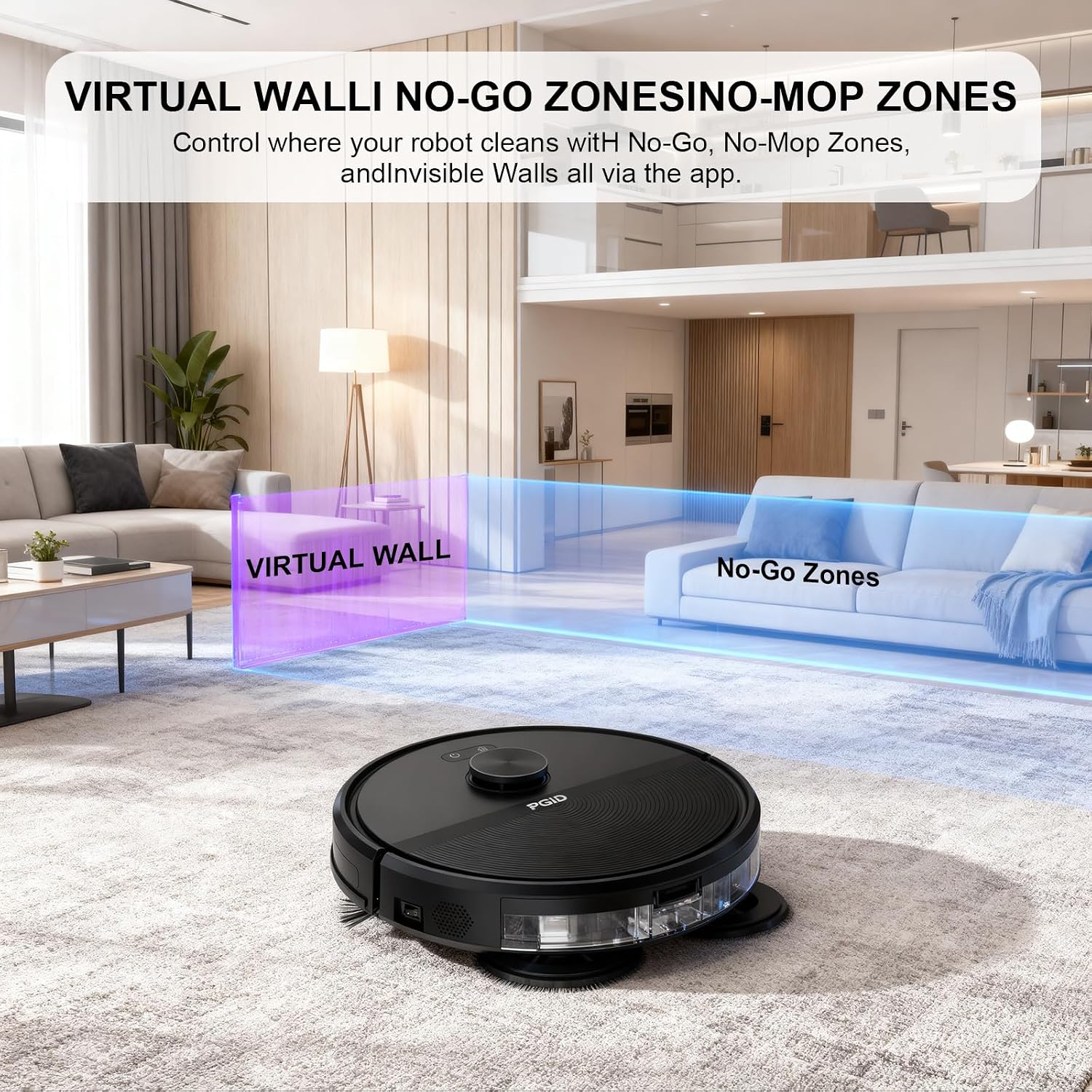 Self-Emptying Robot Vacuum Cleaner, Robot Vacuum and Mop, FlexiArm Edge Mopping, 5000Pa Suction, Dual Zero-Tangle System, Smart Obstacle Avoidance (F77PRO)